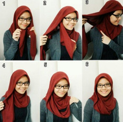 12 Tutorial Hijab Segi Empat Belah Samping Pictures